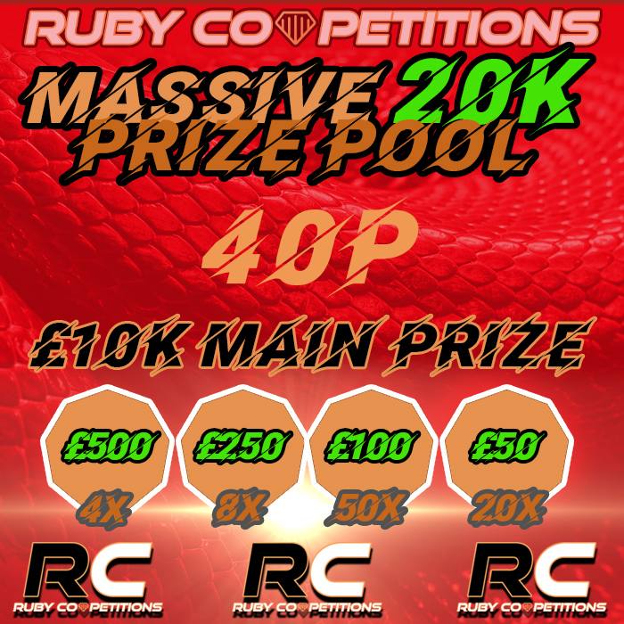 20000 cash pool competition ruby competitions .co.uk ni