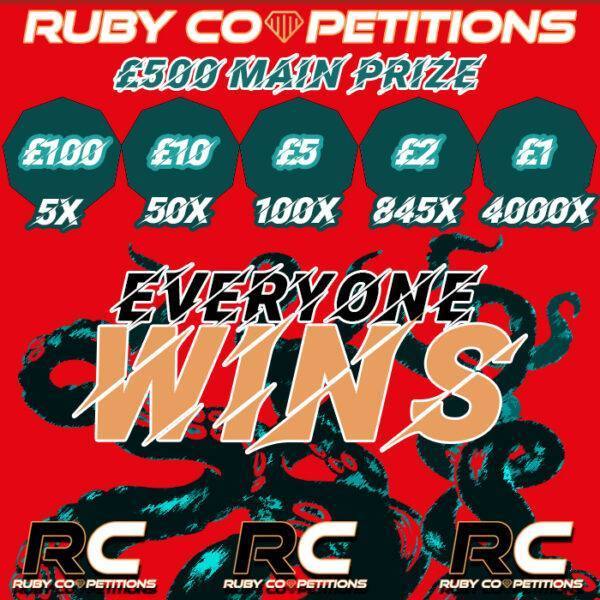 everyone wins every entry is a winner ruby competitions ni .co.uk