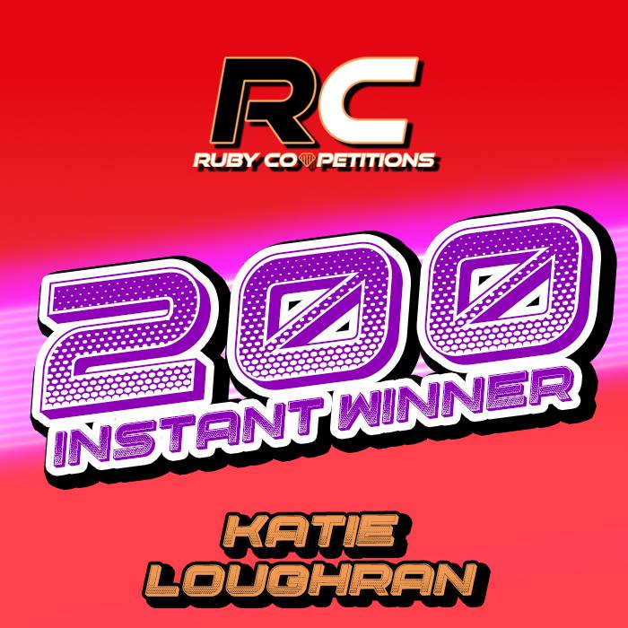 winner ruby competitions ni .co.uk cash prize instant win