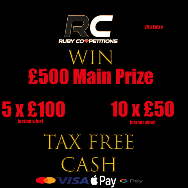 £500 Main Prize + £1000 in Instant Wins 18/01/25