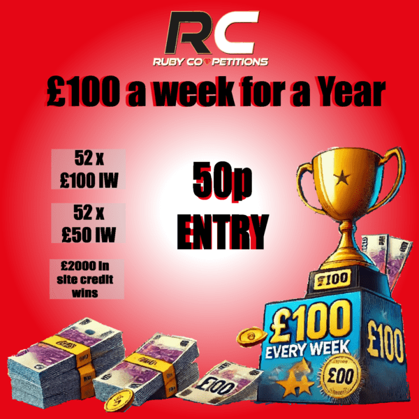 £100 A WEEK FOR A YEAR + INSTANT WINS 16/03/25